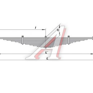 Рессора передняя 14 листов L=1510м КРАЗ ЧМЗ